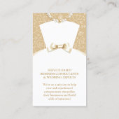 Bruiloft bruids witte jurk Visitekaartje (Achterkant)