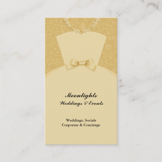 Bruiloft bruids witte jurk Visitekaartje Afsprakenkaartje (Voorkant)