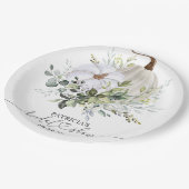 Bruiloft bruidsboeket herfst papieren bordje (Gekanteld)