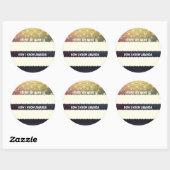 Bruiloft Bruidsfeest Hallo Naamkaartje Hoe ik haar Ronde Sticker (Vel)