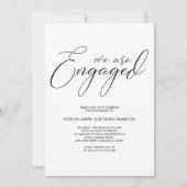 Bruiloft Bruidsfeest Verlovingsfeest Script Letter Kaart (Voorkant)