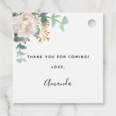 Bruiloft bruidsfeestje bloemige eucalyptus groen e bedankjes labels (Achterkant)