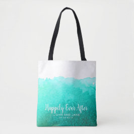 Bruiloft bruidsmeisje cadeau strand bruiloft blauw tote bag
