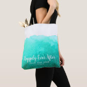 Bruiloft bruidsmeisje cadeau strand bruiloft blauw tote bag (Dichtbij)