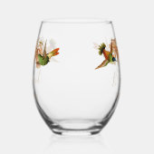 Bruiloft bruidsmeisjes Gift Hummingbird Waterverf Wijnglas Zonder Voet (Links)