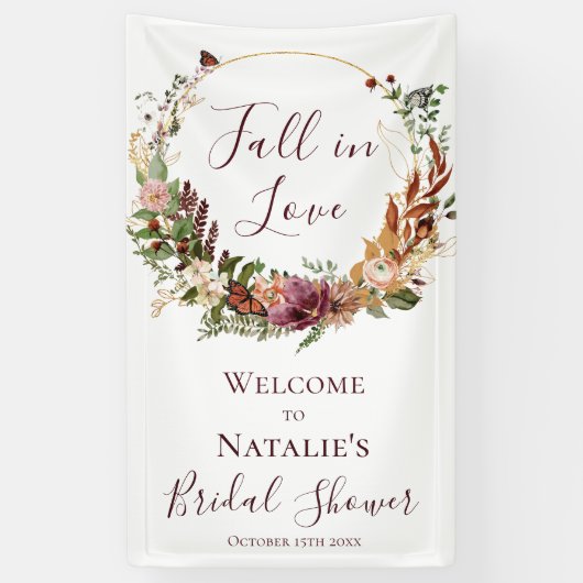 Bruiloft Bruidsmeisjespicknick Herfst Welkom Spandoek (Verticaal)