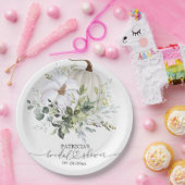 Bruiloft bruidsshower met groen herfst pompoen papieren bordje (Feest)