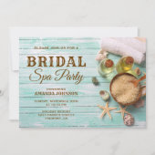 Bruiloft Bruidsshower Mint Spa Feest Uitnodiging (Voorkant)