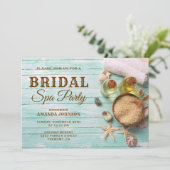 Bruiloft Bruidsshower Mint Spa Feest Uitnodiging (Staand voorkant)