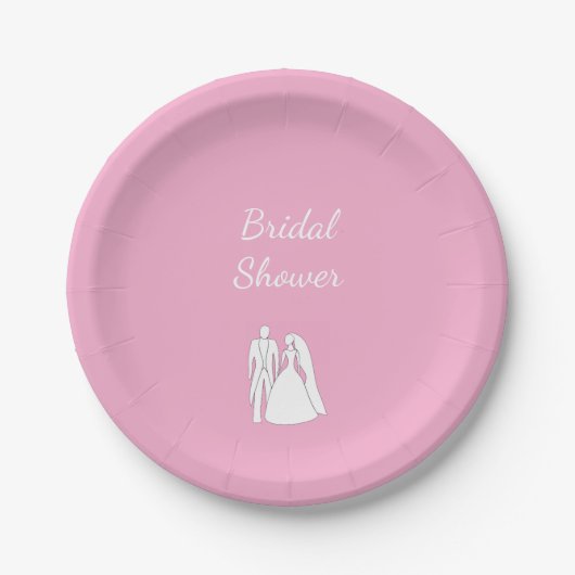 Bruiloft Bruidsshower Papieren Borden Bordje (Voorkant)