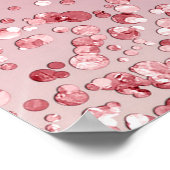 Bruiloft bruidsuitnodiging roze roos gouden glitte poster (Hoek)
