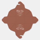 Bruiloft Bruin Terracotta bruid bruidegom Bedankdoosjes (Ongevouwen)