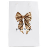 Bruiloft Bruine Cottage Boog Medium Cadeauzakje (Voorkant)