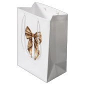 Bruiloft Bruine Cottage Boog Medium Cadeauzakje (Achterkant Gekanteld)