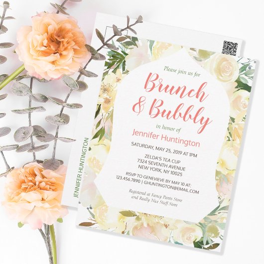 Bruiloft & Bruisend Boho Bruidsuitnodiging Briefkaart