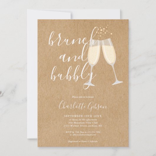 Bruiloft Brunch Borrel Bruids Bruiloft Rustieke Kr Kaart (Voorkant)