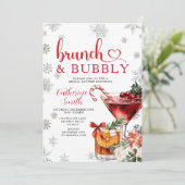 Bruiloft brunch borrel Kerst diner Bruidsuitnodigi Kaart (Staand voorkant)