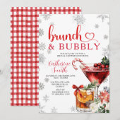 Bruiloft brunch borrel Kerst diner Bruidsuitnodigi Kaart (Voorkant / Achterkant)