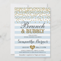 Bruiloft Brunch Bruisend Lichtblauw Goud Chic Brui