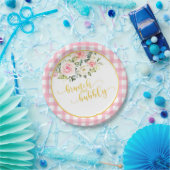 Bruiloft brunch & bubbels bruidsfeest bord - roze  (Feest)