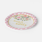 Bruiloft brunch & bubbels bruidsfeest bord - roze  (Gekanteld)