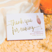 Bruiloft brunch & bubbels goud bedankje bedankkaart