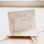 Bruiloft Brunch Dankkaart Parels & Prosecco Bedankkaart