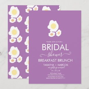 Bruiloft Brunch Eieren Ontbijt Patroon Kaart