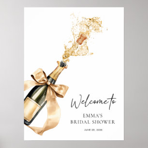 Bruiloft Brunch en Bruisend Champagne Bruidsbruilo Poster