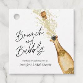 Bruiloft Brunch en Bruisende Bruiloftfeest Vierkan Bedankjes Labels