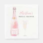 Bruiloft Brunch en Bruisende Champagne Bruidsborre Servet (Voorkant)