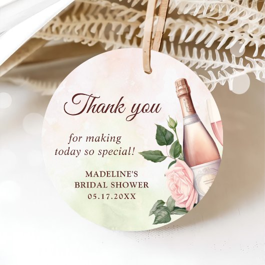 Bruiloft brunch en bubbel champagne bedankjes labels