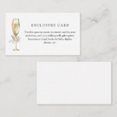 Bruiloft brunch en bubbels bloemkaart informatiekaartje (Voorkant / Achterkant)