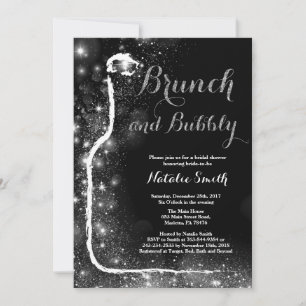 Bruiloft brunch en bubbels bruidsuitnodiging kaart