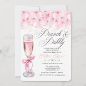 Bruiloft brunch en bubbels bruidsuitnodiging kaart (Voorkant)