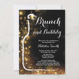 Bruiloft brunch en bubbels bruidsuitnodiging kaart