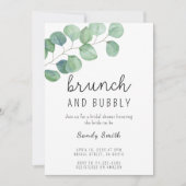 Bruiloft brunch en bubbels bruiloftsborrel kaart (Voorkant)