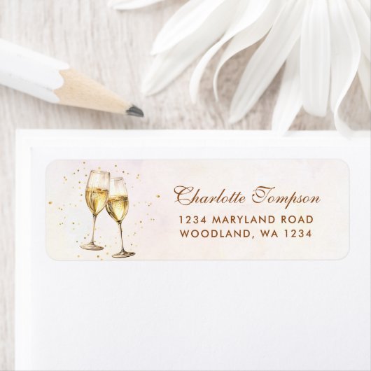 Bruiloft brunch en bubbels champagne etiket (Insitu)