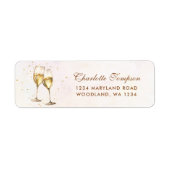Bruiloft brunch en bubbels champagne etiket (Voorkant)
