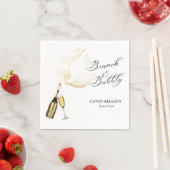 Bruiloft brunch en bubbels champagne papieren serv servet (Insitu)