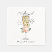 Bruiloft brunch en bubbels papier servet (Voorkant)