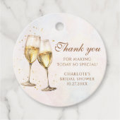 Bruiloft Brunch en Champagne Bruisend Bruidsfeest Bedankjes Labels (Voorkant)