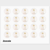 Bruiloft Brunch en Mousserende Champagne Bruidsbor Ronde Sticker (Vel)