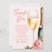 Bruiloft Brunch en Mousserende Mimosa Champagne  Bedankkaart (Voorkant)