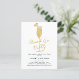 Bruiloft Brunch en Mousserende Mimosa Cocktail Bru Briefkaart