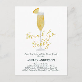Bruiloft Brunch en Mousserende Mimosa Cocktail Bru Briefkaart