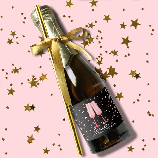 Bruiloft Brunch en Mousserende Wijn Trouw Bruiloft Sparkling Wijnetiket