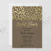 Bruiloft Brunch Goud Modern Chique Rustieke Kraft Kaart (Voorkant)