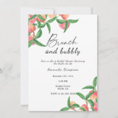 Bruiloft brunch met bubbels bruidsfeest kaart (Voorkant)