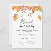 Bruiloft brunch met bubbels bruidsfeest kaart (Voorkant)